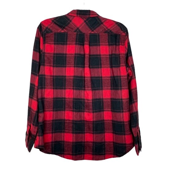 Weatherproof Vintage XL Black Red Buffalo Plaid Button Down Shirt Sz Extra Large - Picture 2 of 9
